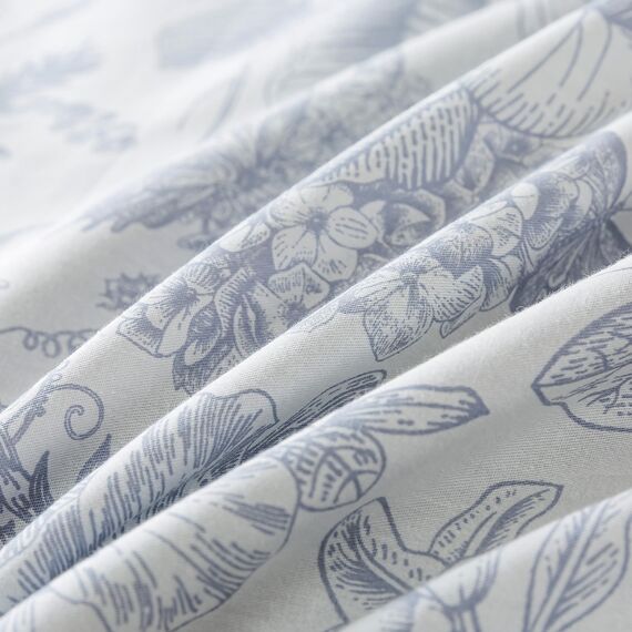 HoneiLife Queen-Bettbezug-Set – 100 % Baumwolle, Bettbezug mit Blumenmuster, weicher und atmungsaktiver Bettbezug mit Reißverschluss und Eckbändern, 3-teiliges Wildblumen-Bettbezug-Sets-Kräuter