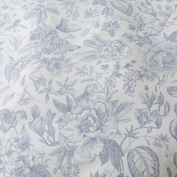 HoneiLife Queen-Bettbezug-Set – 100 % Baumwolle, Bettbezug mit Blumenmuster, weicher und atmungsaktiver Bettbezug mit Reißverschluss und Eckbändern, 3-teiliges Wildblumen-Bettbezug-Sets-Kräuter