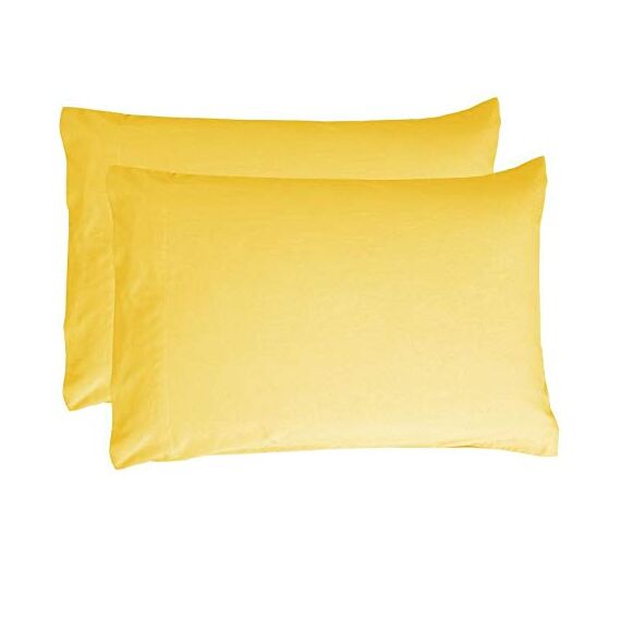 Sfoothome Bettwäsche-Set für Doppelbett, 3-teilig, extra tiefe Tasche, 1800er-Serie, knitter- und lichtbeständig, Bettlaken und Kissenbezug (Doppelbett, Gelb)