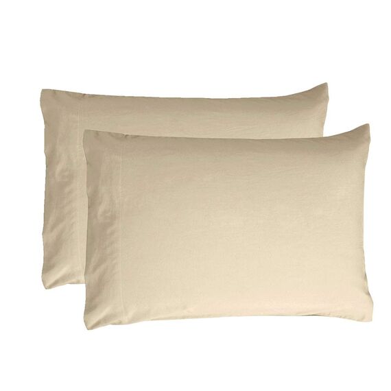 Sfoothome Bettwäsche-Set, Bettbezug für Hotelbetten, 4-teilig, extra Tiefe Taschen, 1800er-Serie, Knitter- und lichtbeständig, Bettlaken (voll, beige)