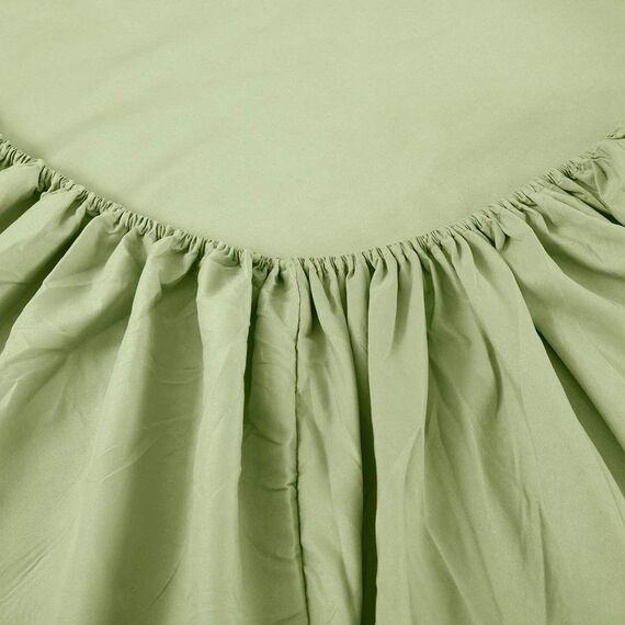 Sfoothome Bettwäsche-Set für Queensize-Betten, Salbeigrün, 4-teilig, extra tiefe Taschen, 1800er-Serie, Bettbezug, knitter- und lichtbeständig, Bettlaken und Kissenbezug (Queen, Salbeigrün)