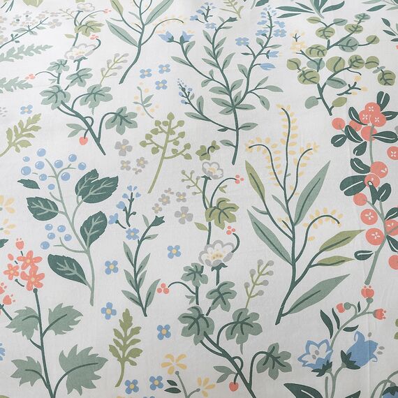 HoneiLife Duvet Dover King Size – 100% Baumwolle, Bettbezug, Blumenmuster, atmungsaktiver Bettbezug mit Reißverschluss und Eckbändern, 3-teiliges Wildblumen-Bettwäsche-Set, duftendes Gras