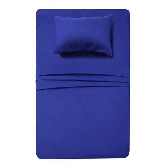 Best Season Bed Sheet Set, luxucy Weichsten Mikrofaser Bettwäsche Platinum Collection Deep Pocket Falten und farbbeständige 4 Stück, Mikrofaser, königsblau, Twin