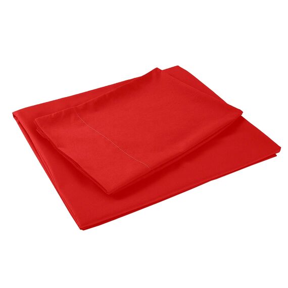 Sfoothome Bettwäsche-Set für King-Size-Betten, 4-teilig, extra tiefe Taschen, 1800er-Serie, knitter- und lichtbeständig, Bettlaken und Kissenbezug (Kingsize, Rot)