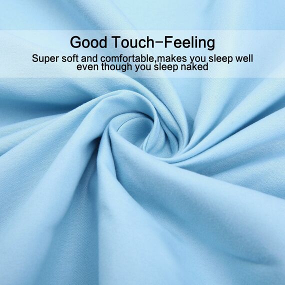 Best Season Bed Sheet Set, luxucy Weichsten Mikrofaser Bettwäsche Platinum Collection Deep Pocket Falten und farbbeständige 4 Stück, Mikrofaser, Babyblau, Twin