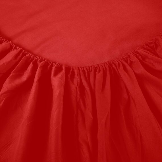 Sfoothome Bettwäsche-Set für King-Size-Betten, 4-teilig, extra tiefe Taschen, 1800er-Serie, knitter- und lichtbeständig, Bettlaken und Kissenbezug (Kingsize, Rot)