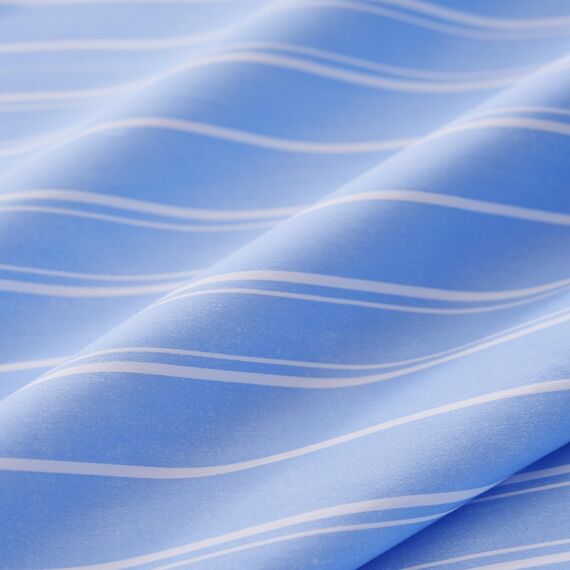 Superweiches Bettwäsche-Set für Doppelbetten mit blauen Streifen, 3-teilig mit 40,6 cm tiefen Taschen, leichte, pflegeleichte Mikrofaser, Streifenmuster, Bettwäsche-Set für alle Jahreszeiten