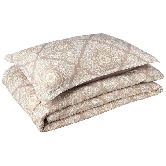 Amazon Basics Steppdecken-Set – weiche, pflegeleichte Mikrofaser – Twin/Twin XL – Hellbraun Diamond