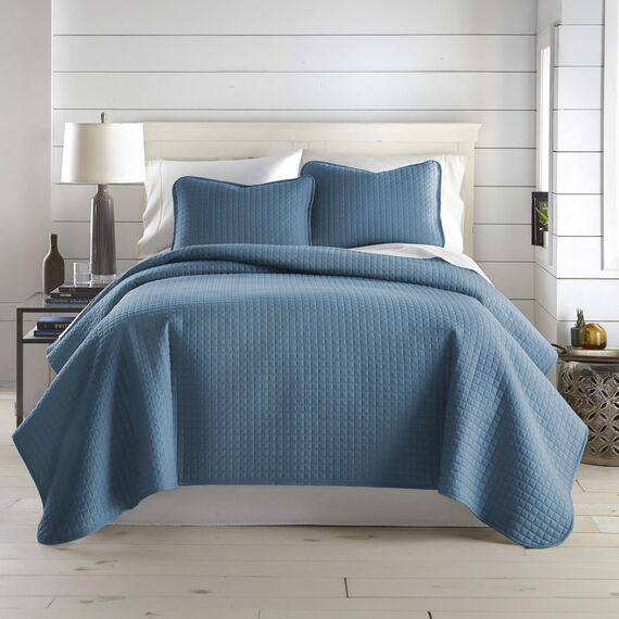 Southshore Fine Living, Inc. Bettwäsche-Set für Doppelbett, weiche Mikrofaser, flecken- und tierhaarbeständige Bettwäsche, XL-Doppeldecke mit Kissenbezug, Koronettblau