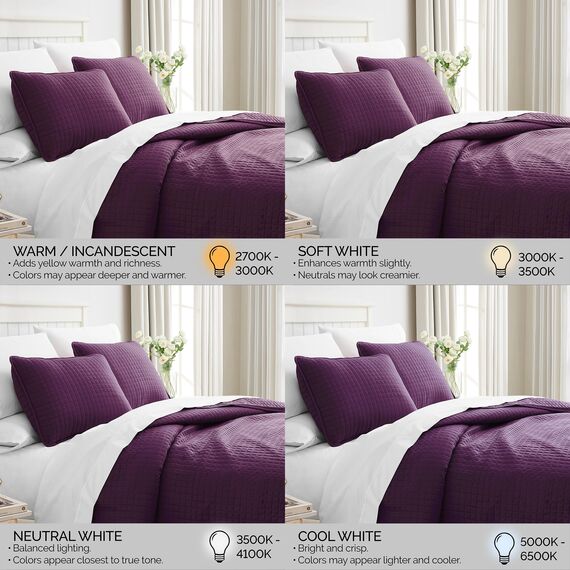 Southshore Fine Living, Inc. Quilts, Queen-Size-Bettdecken-Set, flecken- und tierhaarresistent, Tagesdecke, Queen-Size-Größe, leichte Tagesdecke mit 2 Kissenbezügen, Violett
