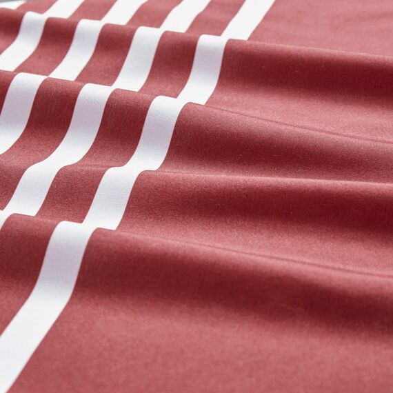 Comfort Spaces Bettwäsche-Set für alle Jahreszeiten, passender Kissenbezug Twin XL rot/grau
