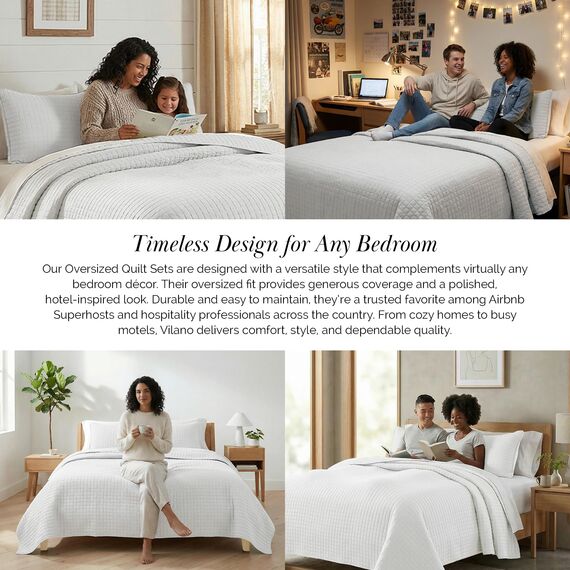 Southshore Fine Linens Vilano Springs Bettwäsche-Set Twin/Twin XL Bright White