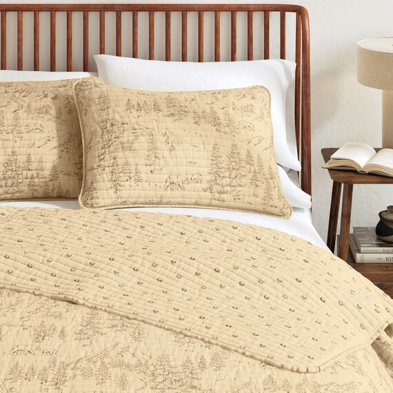 Great Bay Home Lodge Bettwäsche-Set – 2-teiliges Bettwäsche-Set für Doppelbetten in XL-Größe, rustikales Bettwäsche-Set – leicht, für alle Jahreszeiten, wendbare Tagesdecke (Bärgebirge)