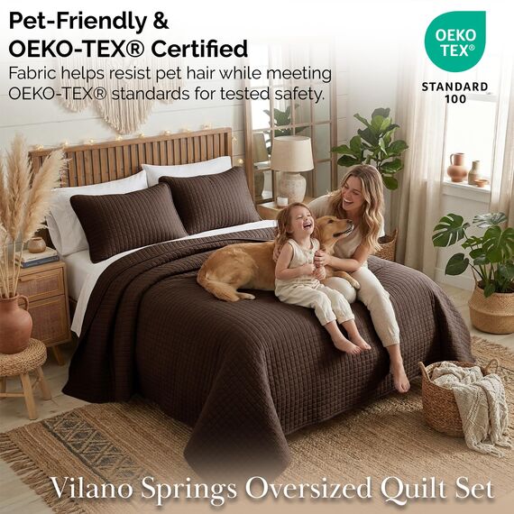 Southshore Fine Living, Inc. Bettwäsche-Set für Doppelbetten, bequeme Mikrofaser-Decke, Queen-Size-Tagesdecke, flecken- und tierhaarbeständige Bettwäsche, volle Größe mit 2 Kissenbezügen