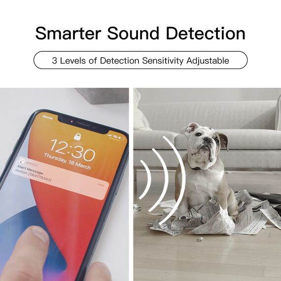 LAXIHUB Hundekamera mit App 2K/3MP HD Kamera Überwachung Innen 2,4 GHz, Hundekamera Nachtsicht Innenkamera WLAN 2-Wege-Audio Haustierkamera Bewegungs- & Geräuscherkennung, 2PC