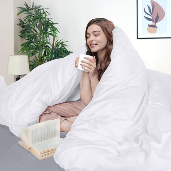 Utopia Bedding Bettbezug-Set Queen Size – 3-teilig mit Reißverschluss – 1 Bettdeckenbezug 228,6 x 228,6 cm & 2 Kissenbezüge 50,8 x 66 cm (10er Pack, Weiß) Bettdecke nicht enthalten.