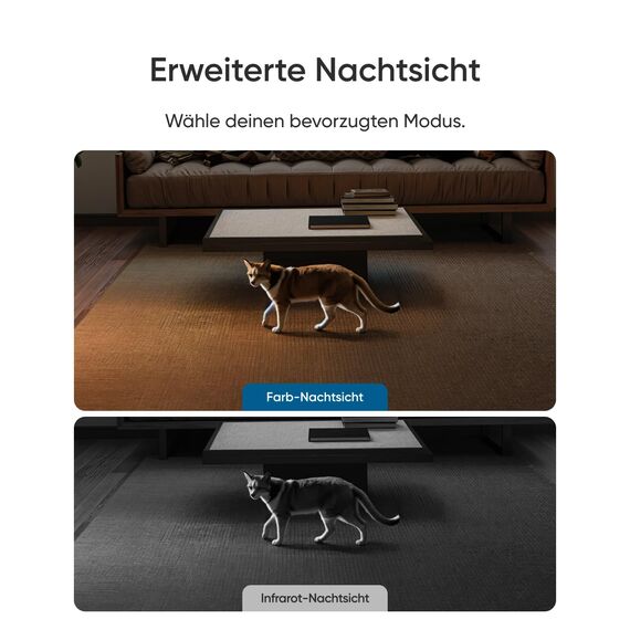 eufy Innenkamera E30, neueste Generation, 4K 8MP UHD Sicherheitskamera, 360° Abdeckung, 6× optischer Zoom, Farbnachtsicht, KI-Erkennung Mensch/Tier/Weinen, Auto-Tracking Mensch/Tier, HomeKit, Weiß