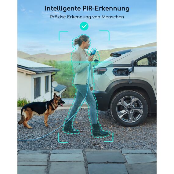 COOAU 2 Stück Akku Überwachungskamera Aussen - 2K WLAN Kabellose Kamera Überwachung Innen mit Farbige Nachtsicht | PIR-Bewegungserkennung | Teilen | Zwei-Wege-Audio