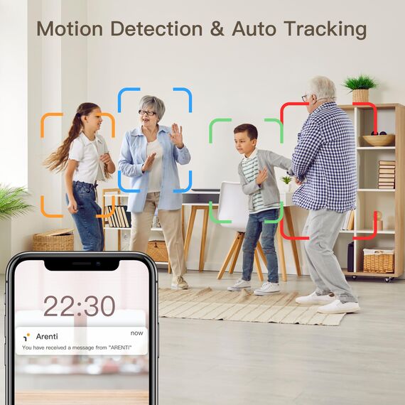 LAXIHUB Hundekamera mit App 2K/3MP HD Kamera Überwachung Innen 2,4 GHz, Hundekamera Nachtsicht Innenkamera WLAN 2-Wege-Audio Haustierkamera Bewegungs- & Geräuscherkennung, kompatibel mit Alexa
