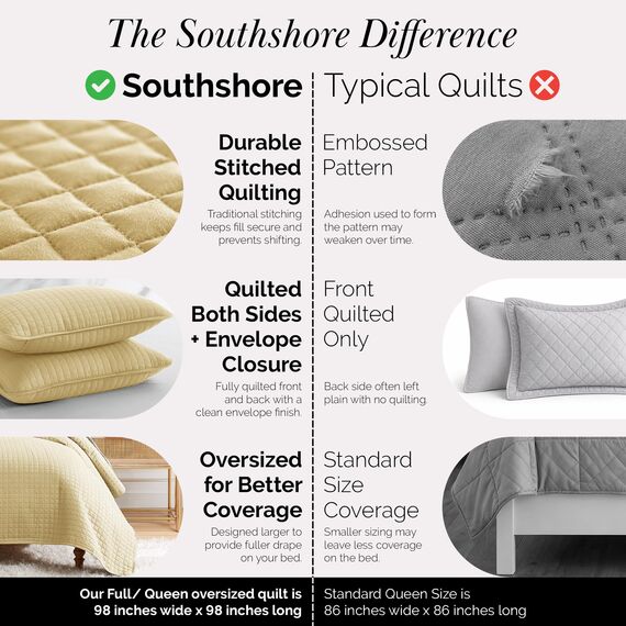 Southshore Fine Living, Inc. Hochwertiges, weiches, knitterfreies und lichtbeständiges Bettwäsche-Set, übergroßes Bettbezug-Set mit 1 Bettwäsche-Set und 2 Kissenbezügen, Gold, Full/Queensize-Bett
