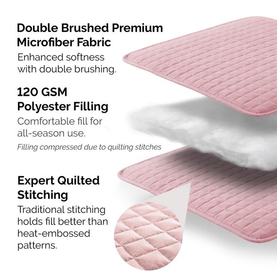 Southshore Fine Living, Inc. Gestepptes pinkes Queen-Bettwäsche-Set, übergroße Steppdecken, Queen-Size-Größe, tierhaarbeständige Bettwäsche, weiche, gemütliche Tagesdecke, volle Größe, 2 Kissenbezüge