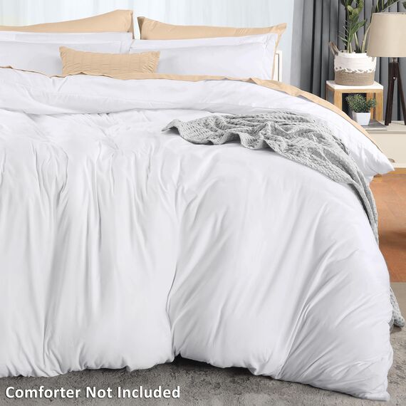 Utopia Bedding Bettbezug-Set Queen Size – 3-teilig mit Reißverschluss – 1 Bettdeckenbezug 228,6 x 228,6 cm & 2 Kissenbezüge 50,8 x 66 cm (10er Pack, Weiß) Bettdecke nicht enthalten.