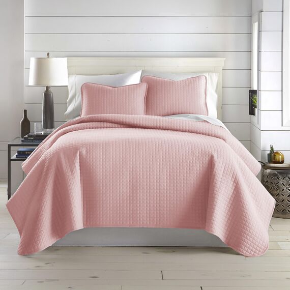Southshore Fine Living, Inc. Pink King Bettwäsche-Set mit 2 Kissenbezügen, genähter, leichter Bezug, King-Size-Größe, flecken- und tierhaarresistentes Bettwäsche-Set, passend für Standard- oder