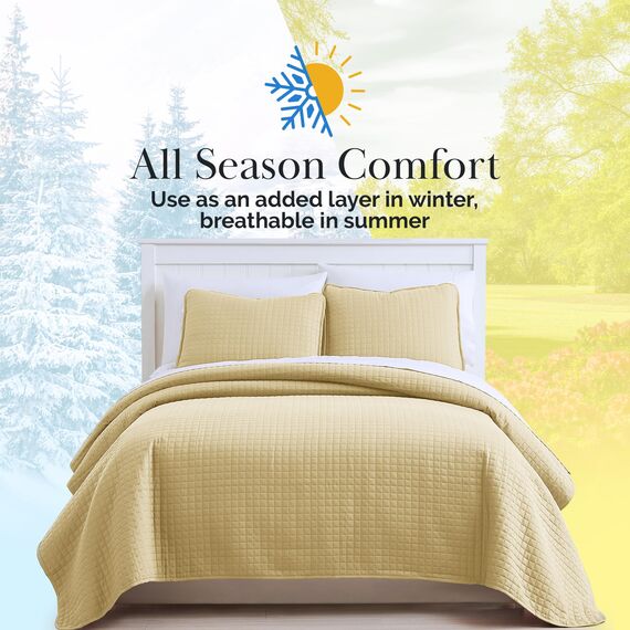 Southshore Fine Living, Inc. Bettwäsche-Set für King-Size-Betten, weiche, leichte Steppdecke, King-Size-Bettbezug, Flecken- und tierhaarbeständige Bettwäsche, Standard- oder Kalifornien-Größe mit 2