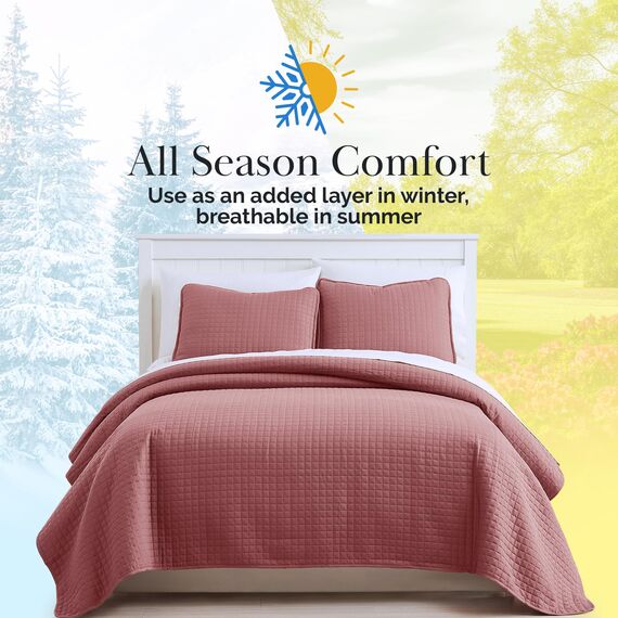Southshore Fine Linens Bettwäsche-Set, Übergröße, 3-teilig, Kingsize, Marsala (Terrakotta)