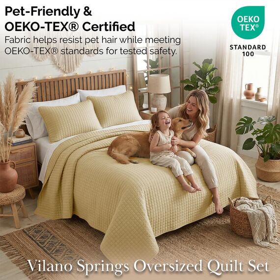 Southshore Fine Living, Inc. Bettwäsche-Set für King-Size-Betten, weiche, leichte Steppdecke, King-Size-Bettbezug, Flecken- und tierhaarbeständige Bettwäsche, Standard- oder Kalifornien-Größe mit 2