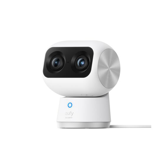 eufy Security Indoor Cam S350, Dual Kameras, 4K, Überwachungskamera innen mit 8× Zoom und 360° PTZ, K.I, Dual-Band Wi-Fi 6, Sicherheitskamera innen, Videoüberwachung
