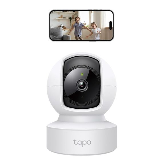 Tapo TP-Link C212 360° WLAN Überwachungskamera, Ethernet/Wi-Fi-Anschluss,2K Auflösung, Bewegungsverfolgung, Nachtsicht, Zwei-Wege-Audio, kompatibel mit Alexa und Google Assistant, für Babys/Haustiere