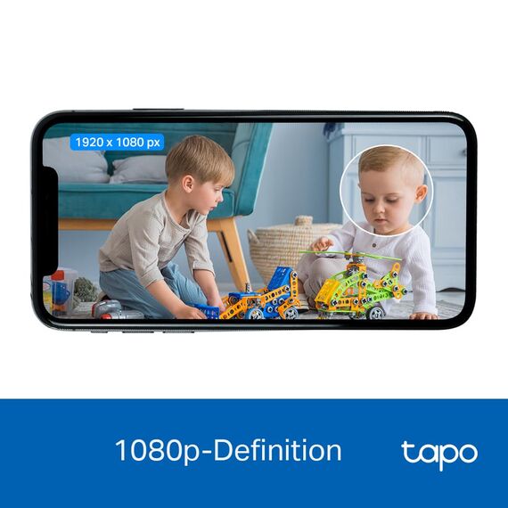 TP-Link Tapo C100 WLAN IP Kamera Überwachungskamera Innen (1080p-Auflösung, 2-Wege-Audio, Nachtsicht zu 9m, bis zu 128 GB lokaler Speicher auf SD Karte, kompatibel mit Amazon Alexa) Weiß