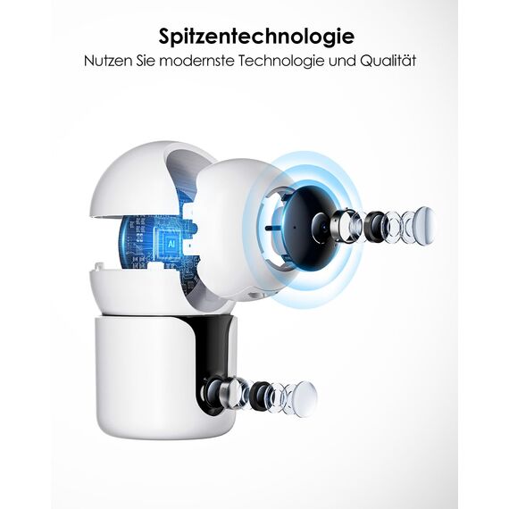 CZEview 3MP+3MP Dual Kameras Überwachung Innen, 5Ghz WLAN 360° Hundekamera Haustierkamera mit APP, Überwachungskamera Innen, ABO Optional, Indoor Camera