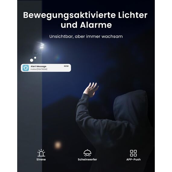 ieGeek 180° Überwachungskamera Aussen Akku, Kabellos Überwachungskamera Innen mit PIR-Bewegungserkennung, Farbige Nachtsicht, Zwei-Wege-Audio, 2.4GHz WLAN, Alexa, IP65