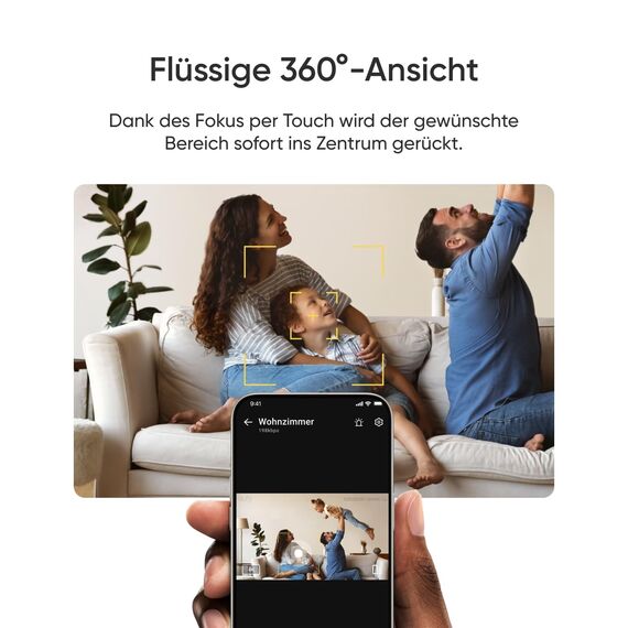eufy Innenkamera E30 (2er Pack), neueste Generation, 4K 8MP UHD Sicherheitskamera Haustier/Babykamera mit App, Farbnachtsicht, Auto-Tracking Mensch/Tier, 360°Abdeckung, 6×optischer Zoom, HomeKit, Weiß