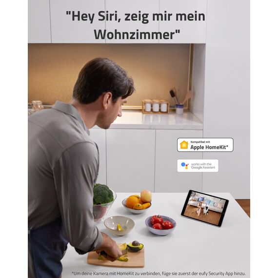 eufy Security Indoor Cam E220, 2er-Pack, 2K Überwachungskamera Innen, WLAN, Schwenkbar, mit Nachtsicht, Personen- & Haustiererkennung, Bewegungsverfolgung, HomeBase 3 Kompatibel