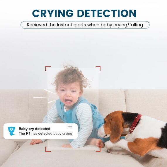 litokam Überwachungskamera Innen, Babyphone mit Kamera 2.4/5ghz Dual-Band WLAN Hundekamera mit app, 5MP Kamera überwachung innen mit AI Bewegungserkennung, Pan/Tilt, Zoom, Kompatibel mit Alexa