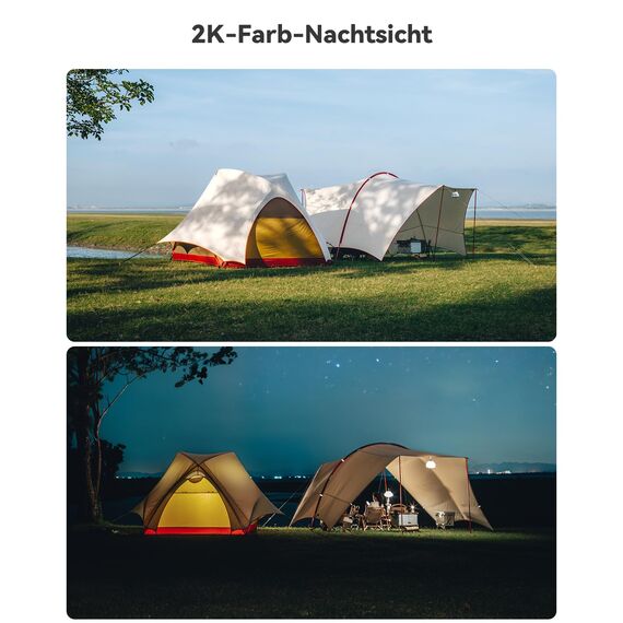 COCOCAM Tragbare Magnetische 4G Überwachungskamera mit SIM Karte Außen/Innen, 2K kabellose Kamera für Wohnmobile, Camping und Reisen,300°Schwenkbereich, 10000Ah Akku, Integrierte SIM-Karte(Kein WLAN)