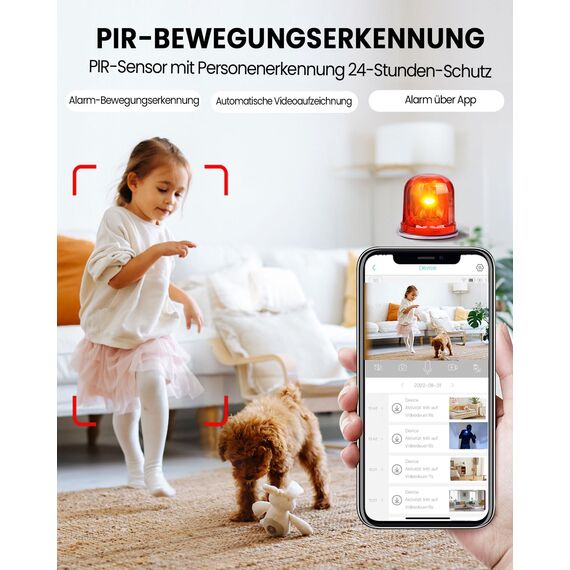 aidowocam Mini Kamera 4K Überwachungskamera mit 64G SD WLAN WiFi Camera Live Übertragung Handy APP Für Lange Standby Akku Kamera,Bewegungsmelder Nachtsicht