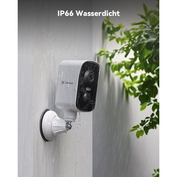 COCOCAM Tragbare Magnetische 4G Überwachungskamera mit SIM Karte Außen/Innen, 2K kabellose Kamera für Wohnmobile, Camping und Reisen,300°Schwenkbereich, 10000Ah Akku, Integrierte SIM-Karte(Kein WLAN)