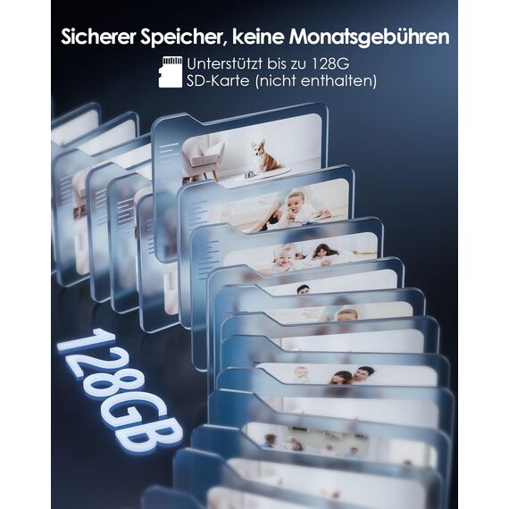 CZEview 3MP+3MP Dual Kameras Überwachung Innen, 5Ghz WLAN 360° Hundekamera Haustierkamera mit APP, Überwachungskamera Innen, ABO Optional, Indoor Camera