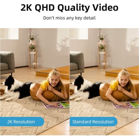 aosu 4MP Überwachungskamera Innen WLAN Kamera, 360 ° Bewegungsverfolgung, Homekit Kamera mit 5G/2.4GHz WiFi, One-Touch-Anruf, Zwei-Wege-Audio, für Baby/ältere/Haustiere, kompatibel mit Alexa