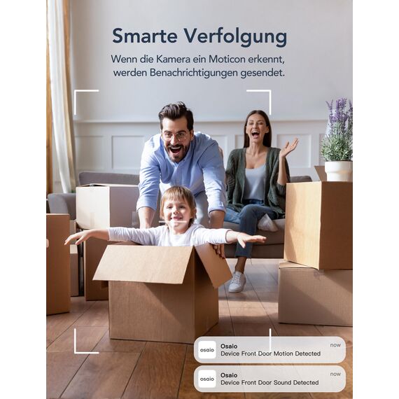 GNCC Überwachungskamera Innen - 2K Kamera Überwachung Innen, 360° WLAN Kamera Indoor mit Nachtsicht, Hundekamera mit App, Zwei-Wege-Audio, Bewegungserkennung, kompatibel mit Alexa, 2 Stück