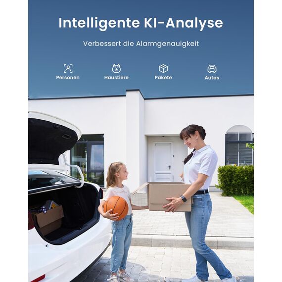 ieGeek 180° Überwachungskamera Aussen Akku, Kabellos Überwachungskamera Innen mit PIR-Bewegungserkennung, Farbige Nachtsicht, Zwei-Wege-Audio, 2.4GHz WLAN, Alexa, IP65