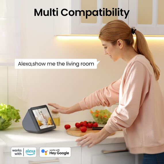 Cinnado Babyphone mit Kamera Überwachung Innen - 2K 360 Grad WLAN Kamera für Baby/Haustier, WiFi IP haustierkamera mit app, Nachtsicht, kompatibel mit Alexa, D1 Set 2