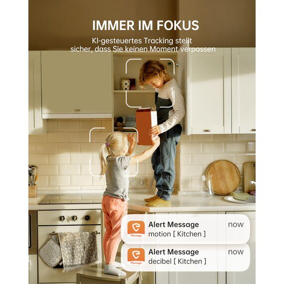 CZEview 3K 5MP Überwachungskamera Innen, 2,4/5Ghz Dual-Band WLAN Kamera Überwachung Innen, Hundekamera Haustierkamera mit APP, 360° Kamera Indoor, Zwei-Wege-Audio, Nachtsicht, AI Bewegungserkennung