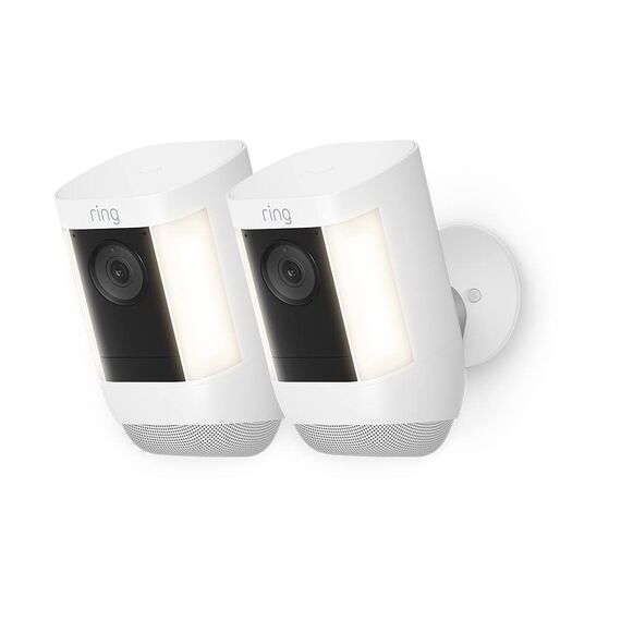 Ring Spotlight Kamera Pro Akku (Spotlight Cam Pro Battery) | 2K-Video mit Ring Vision, 3D-Bewegungserfassung, LED-Spotlights, Selbstinstallation | 30-tägige kostenlose Testphase für Ring Home | 2 Kameras