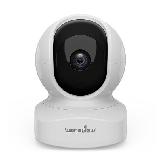 wansview 2K Kamera Überwachung innen - WLAN IP Camera, 2.4Ghz WLAN Kamera Indoor, WiFi Camera Indoor mit 2-Wege-Audio, Nachtsicht für Innenkamera mit Bewegungserkennung, Q5 Weiß