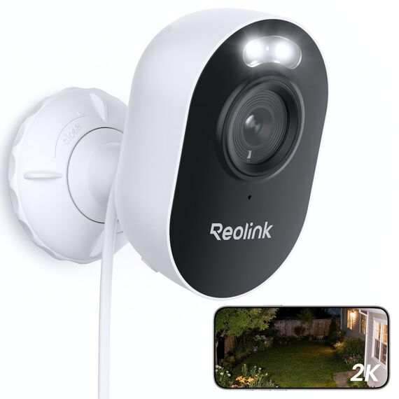 Reolink Lumus-2K 4MP Überwachungskamera Aussen mit Spotlights, 2,4/5GHz Dualband WLAN, Plug-in, smarte Person/Fahrzeug/Tiererkennung, Sofortwarnungen, Außenkamera mit Echtzeit-Gespräch